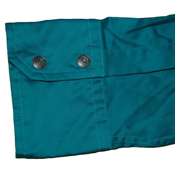 G by Guess Shirt Men's L Blue Enamel Snap Button Made In India - Picture 8 of 9